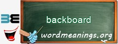 WordMeaning blackboard for backboard